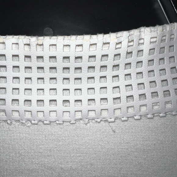 Chico’s | White Faux Leather Perforated Blazer Jacket - Picture 5 of 5